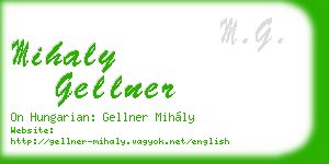 mihaly gellner business card